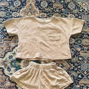 Brixton Phoenix Set - Short Sleeve Top & Elastic Waist Shorts 2t